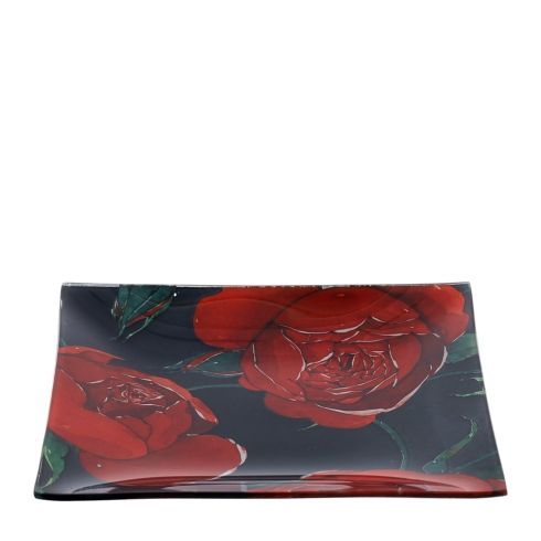 Hervit - Piatto vetro rose Baccarat nero 29704