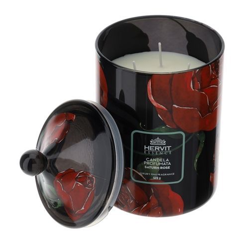 Hervit - Candela profumata rose Baccarat nera 29712