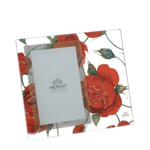 Hervit - Cornice in vetro Rose Baccarat trasparente 29758