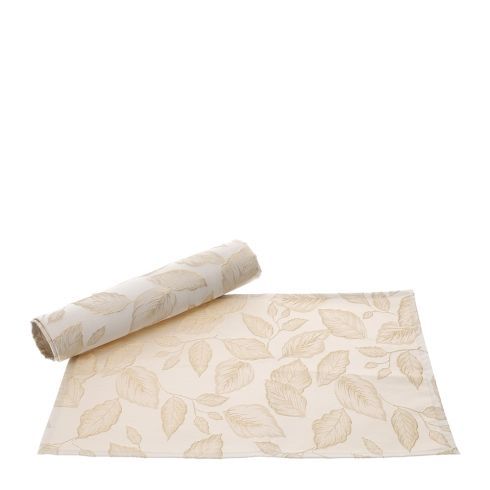 Hervit - Box 2 Tovagliette Foliage Beige/Oro 29808