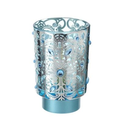 Hervit - Lampada Vetro Byzantium Azzurra 30016