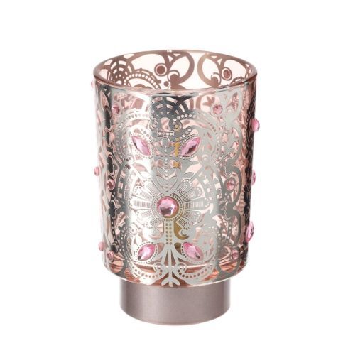 Hervit - Lampada Vetro Byzantium Rosa 30015