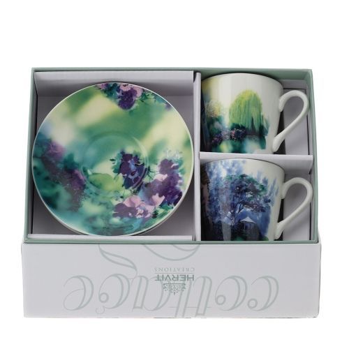 Hervit - Box 2 Tazzine Caffè con piattino Linea Cottage 30041