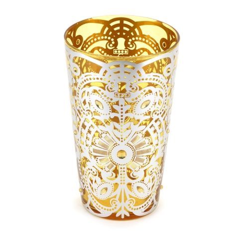Hervit - Vaso Vetro Byzantium Giallo 30069