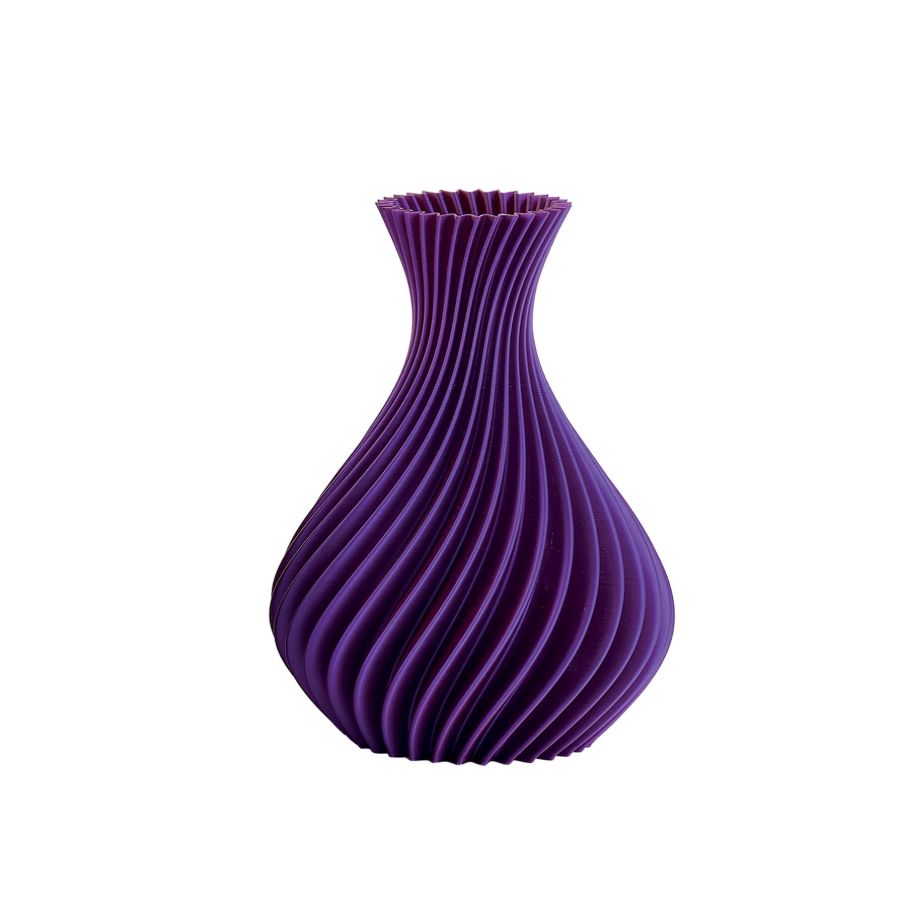 Melaverde - Vaso Spirale Viola Bicolor, Dimensione:: Altezza 20 cm (cod. ML002)