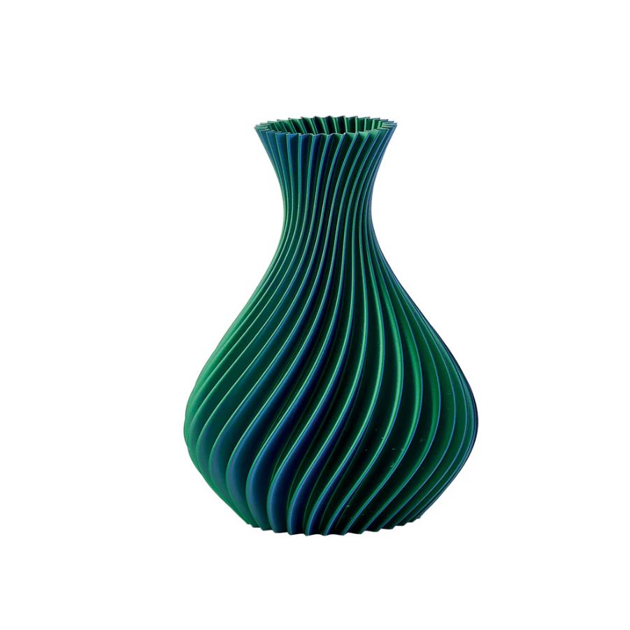 Melaverde - Vaso Spirale Smeraldo, Dimensione:: Altezza 20 cm (cod. ML008)