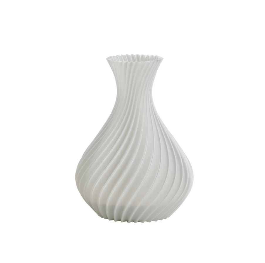 Melaverde - Vaso Spirale Bianco, Dimensione:: Altezza 20 cm (cod. ML006)