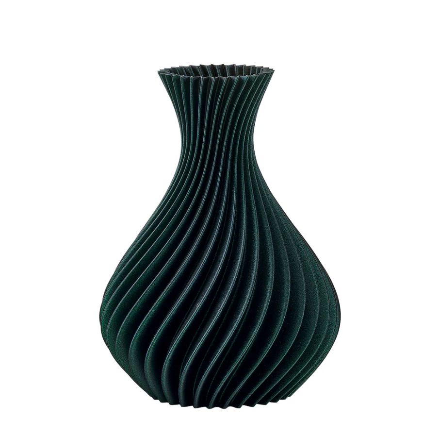 Melaverde - Vaso Spirale Verde Glitter