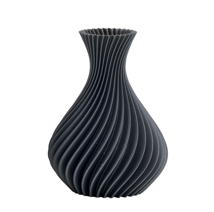 Melaverde - Vaso Spirale Grigio Glitter