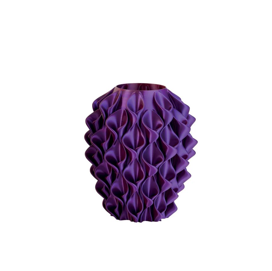 Melaverde - Vaso Fiore Viola Bicolor, Dimensione:: Altezza 18 cm (cod. ML018)