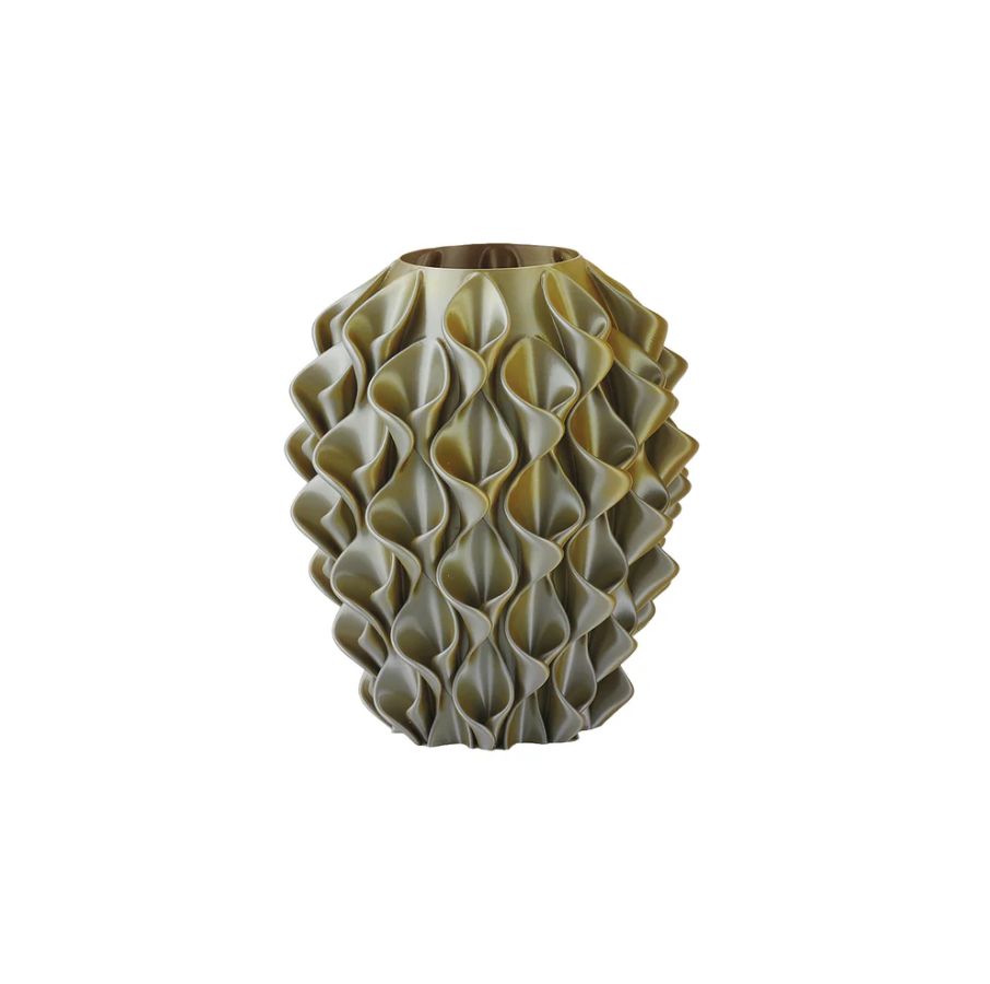 Melaverde - Vaso Fiore Oro Silver, Dimensione:: Altezza 18 cm (cod. ML028)