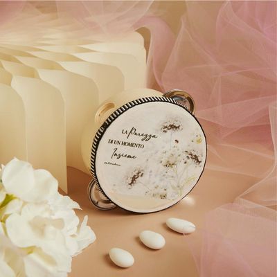 Tamburello con decoro a fiori