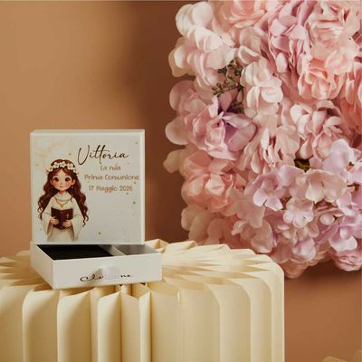 Scatola per confettate comunione femmina