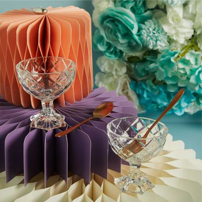 Set due ciotole per gelato con cucchiaino