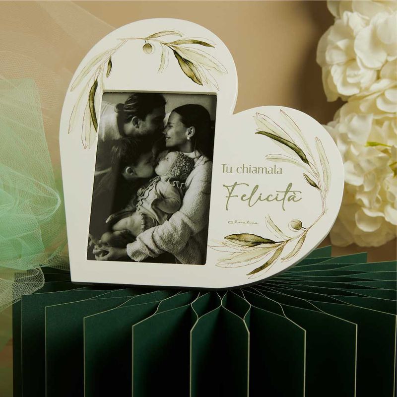 Portafoto cuore tema ulivo