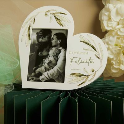 Portafoto cuore tema ulivo