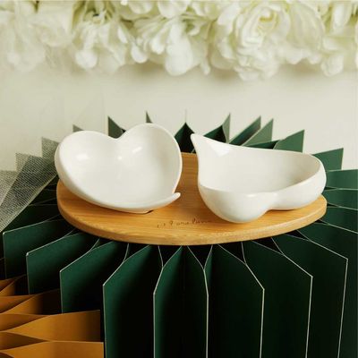 Vassoio bamboo con ciotole