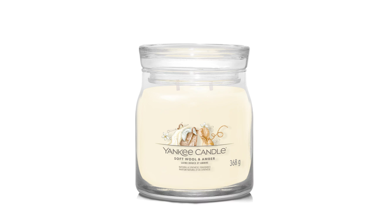 Yankee Candle - Candela Media "Soft Wool & Amber"