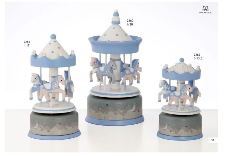 Encantada – Carillon giostra wood legno blu