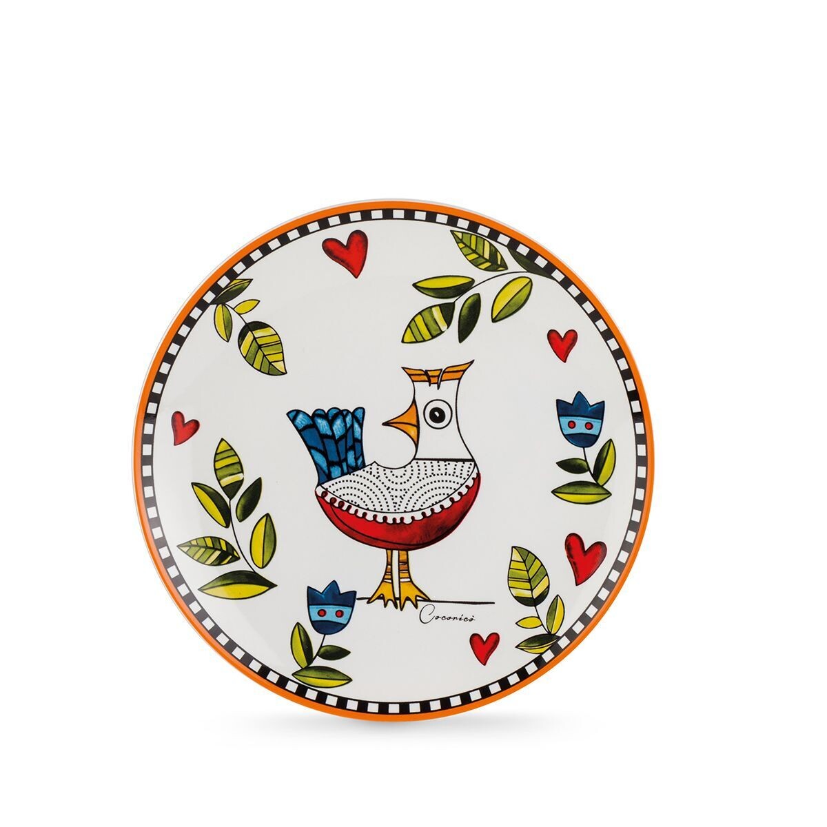 Egan - Set 6 Piatti Dessert Cocoricò Arancio DM 19