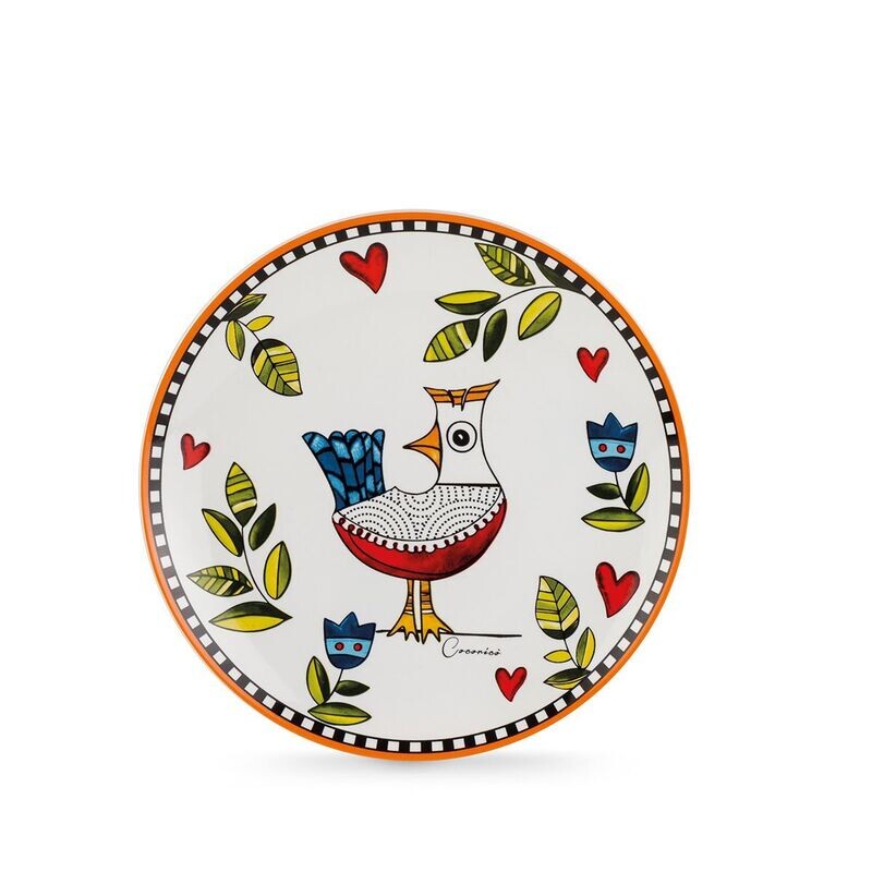 Egan - Set 6 Piatti Dessert Cocoricò Arancio DM 19