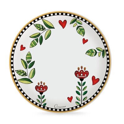 Egan - Set 6 Piatti Piani Cocoricò Giallo DM 27