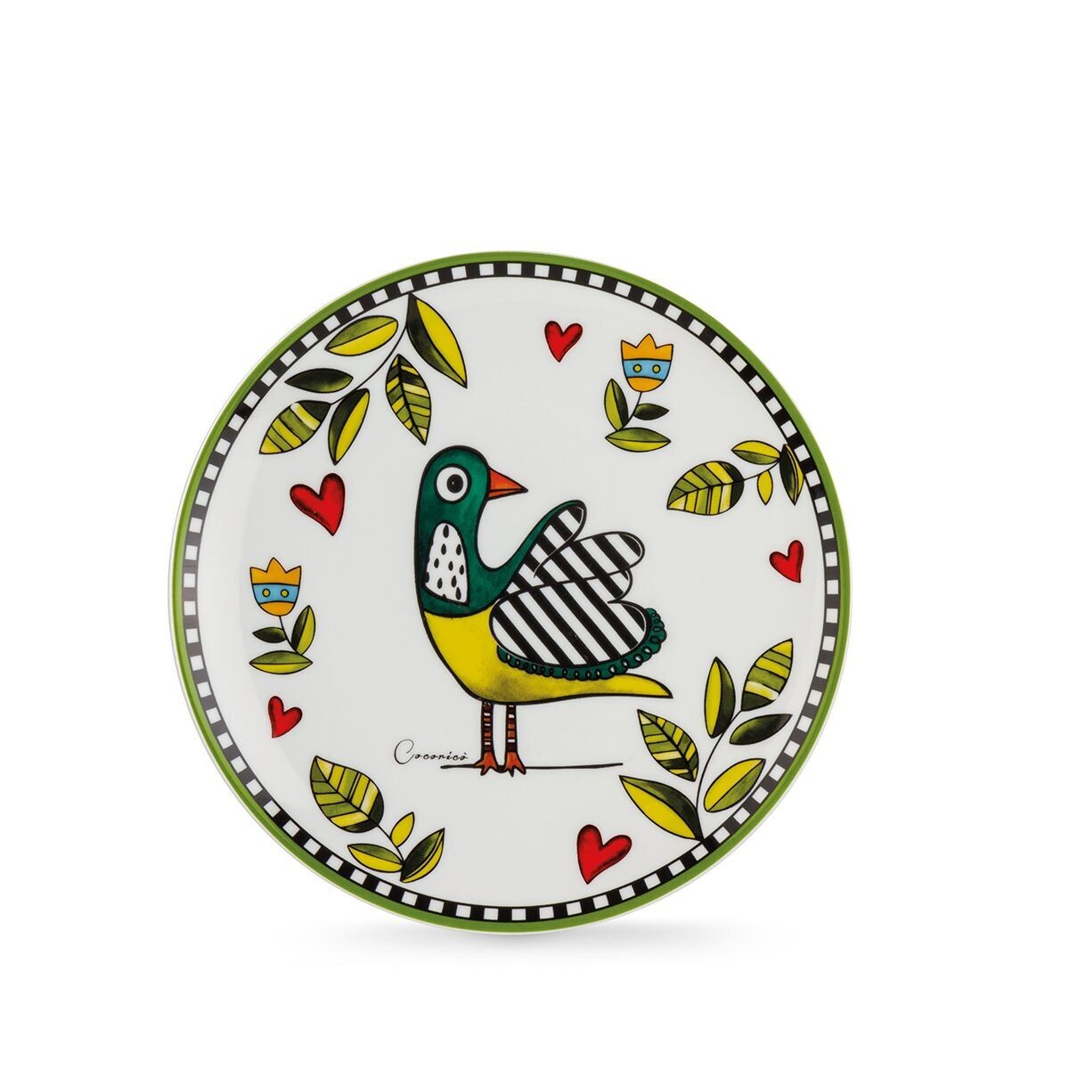 Egan - Set 6 Piatti Dessert Cocoricò Verde DM 19