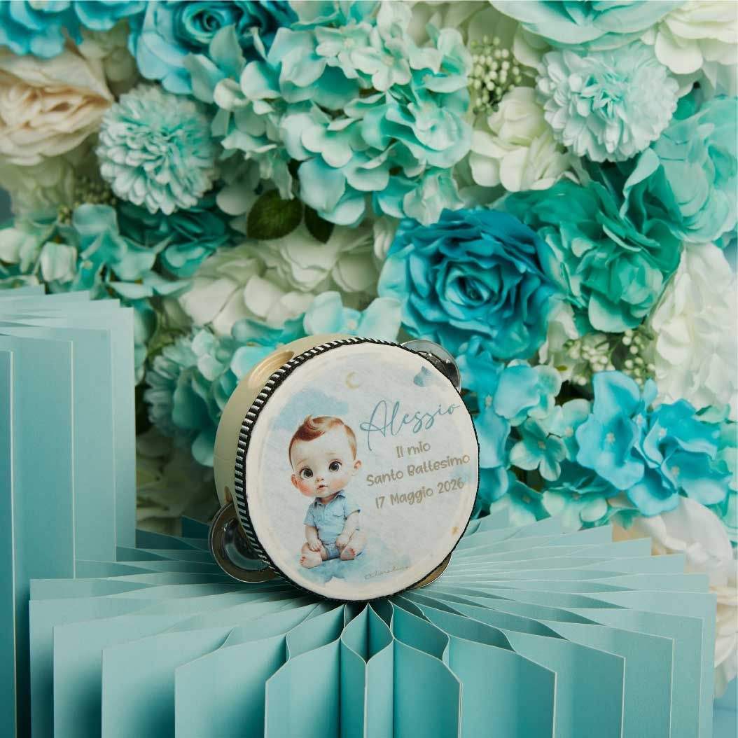 Tamburello battesimo maschio