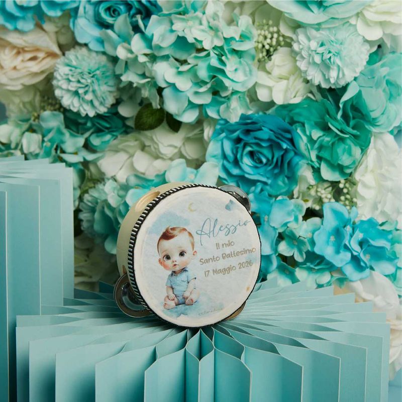 Tamburello battesimo maschio