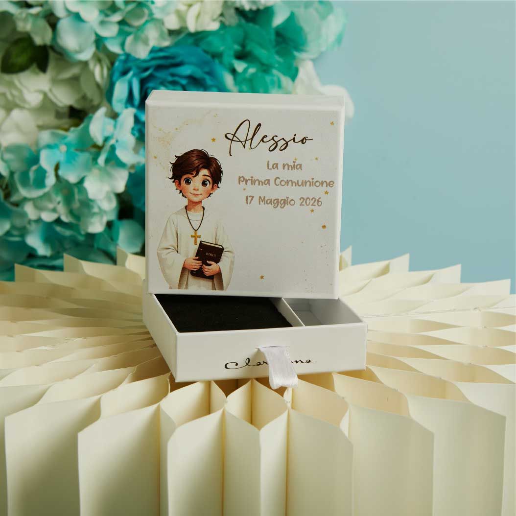 Scatola per confettate comunione maschio