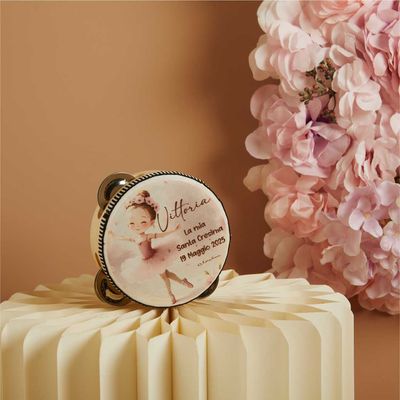 Tamburello battesimo tema ballerina