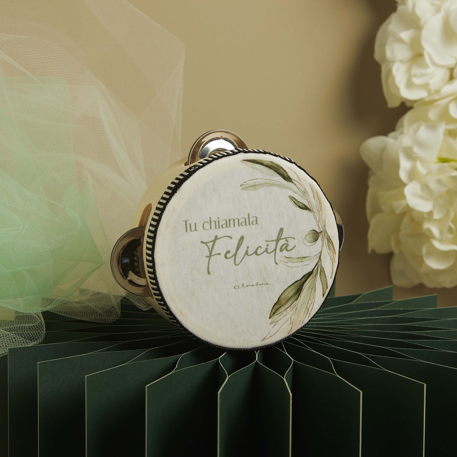 Tamburello tema ulivo