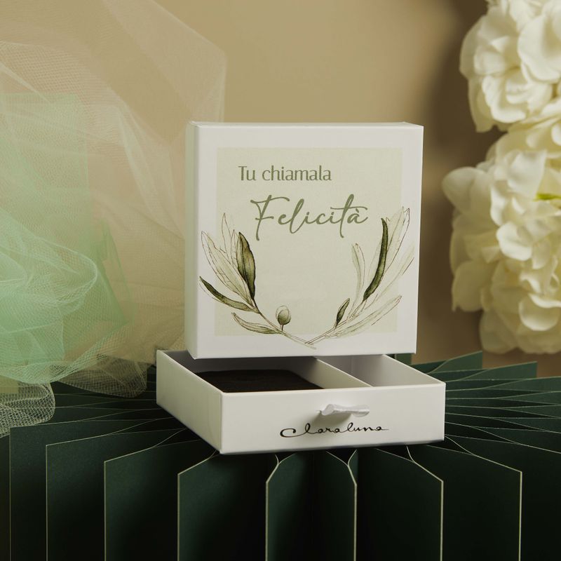 Scatola per confettate tema ulivo