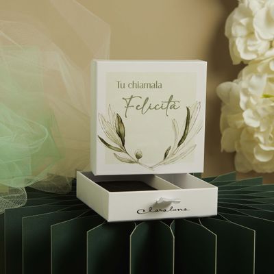 Scatola per confettate tema ulivo