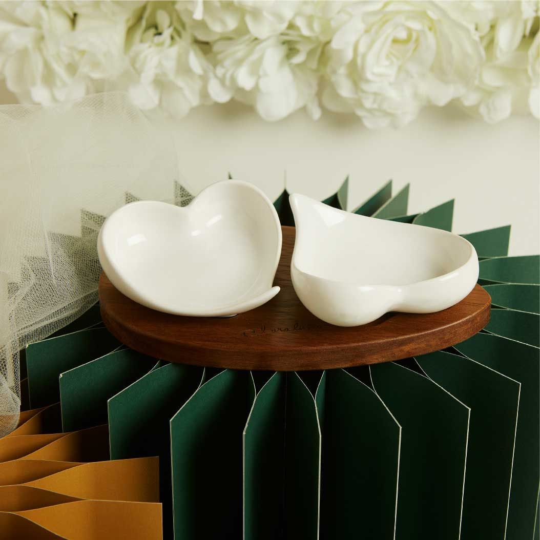 Vassoio acacia con ciotole