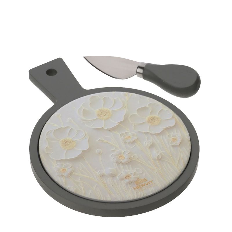 Set tagliere con coltellino in acciaio