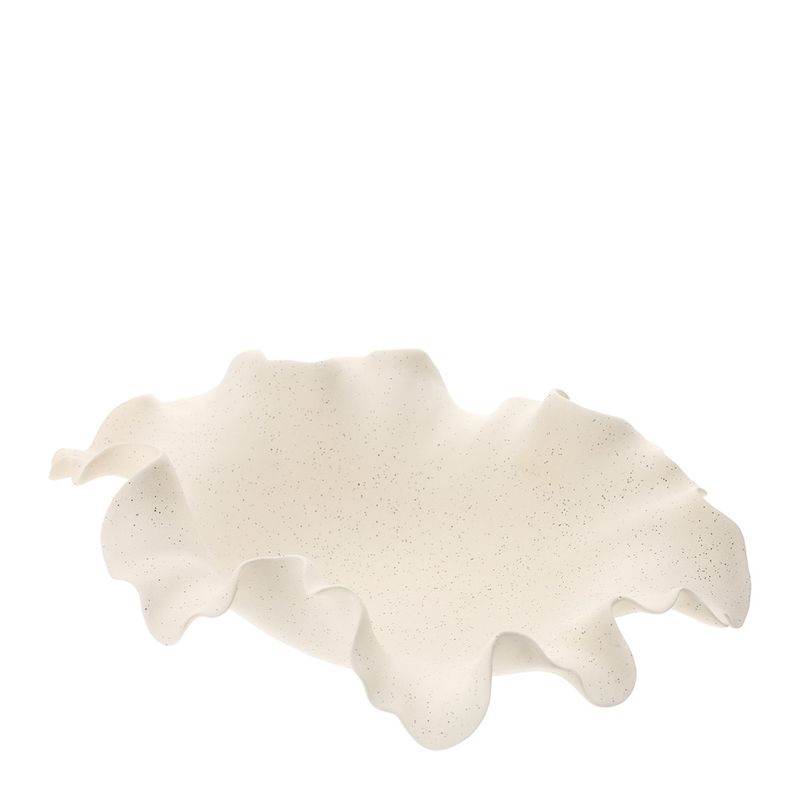 Piatto Ceramica Wave Avorio