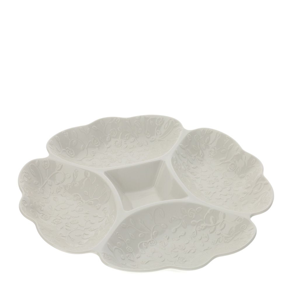 ANTIPASTIERA PORCELLANA BIANCA DIA.27CM