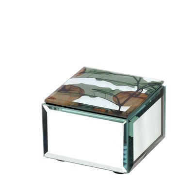 COFANETTO LEGNO/SPECCHIO ALKEKENGI AMBRA - 7X7X5CM