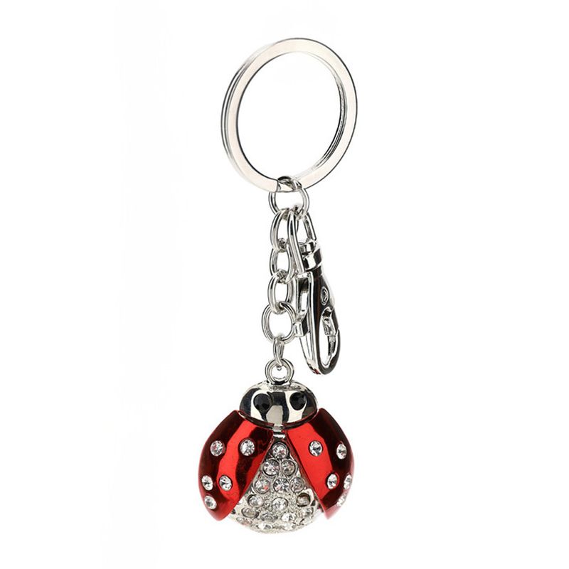 Portachiavi argento coccinella