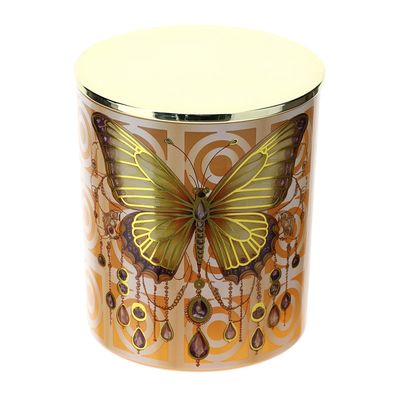 Contenitore in Vetro con Candela Farfalla Animalgem Profumazione Oud