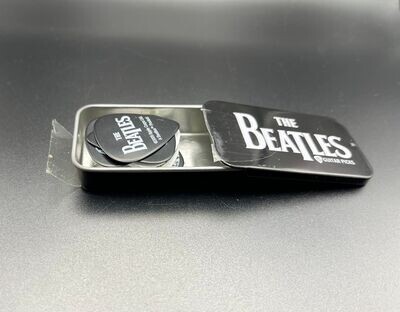 Beatles Logo Picks Medium Gauge in Collectable Tin - 15 Picks