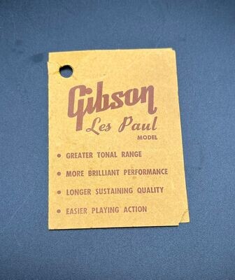 1955 Gibson Les Paul Hang Tag