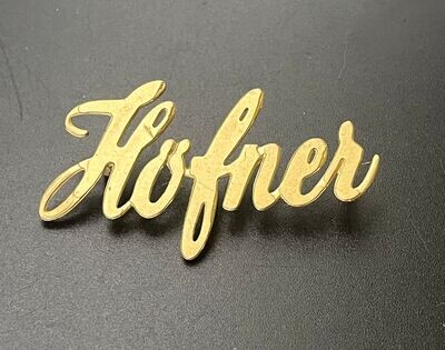 Gold Hofner Plastic logo - NOS - 52mm long