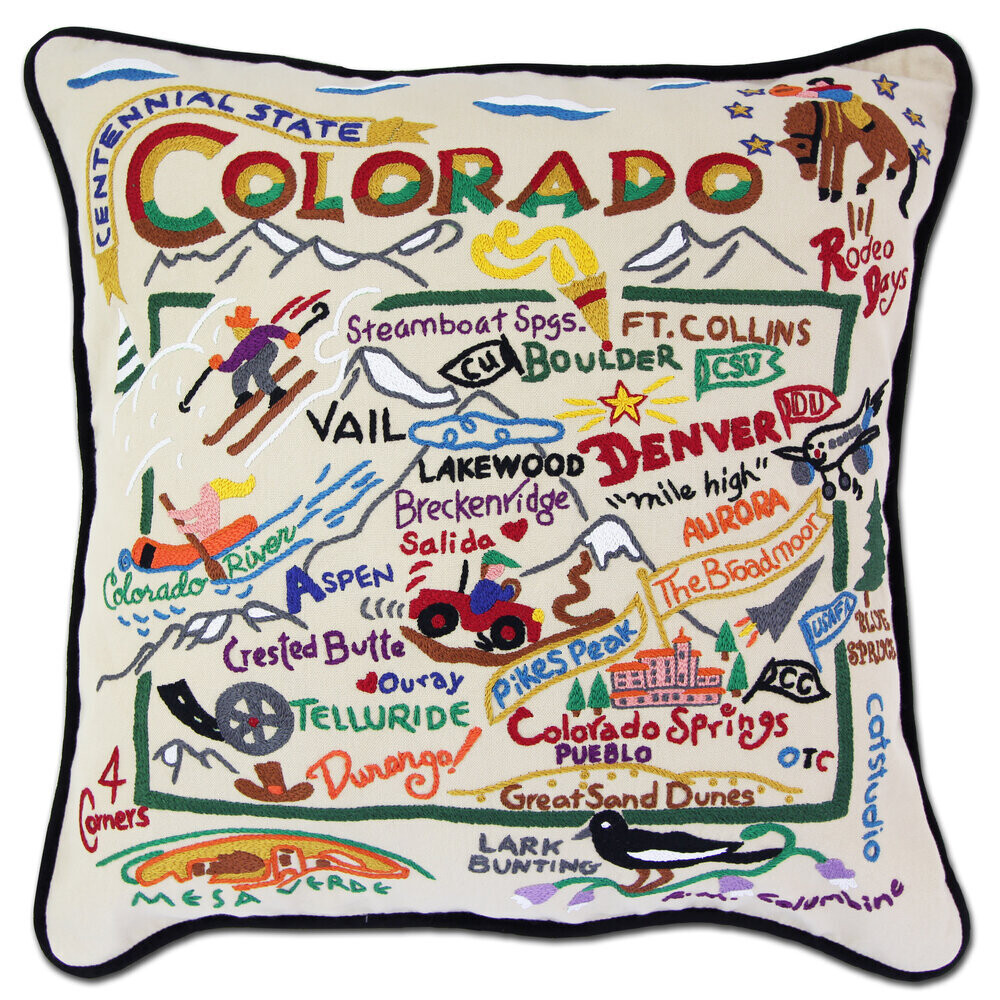 Embroidered Colorado Pillow