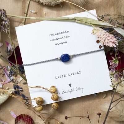 A Beautiful Story - Gemstone Card Bracelet (Lapis Lazuli)