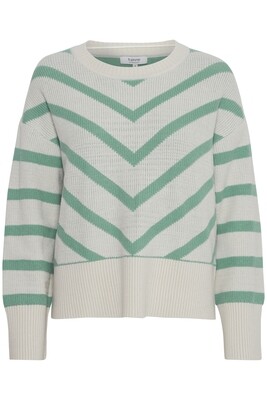 b.young– Manina Stripe Jumper ( Créme de Menthe)