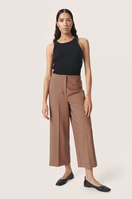 Soaked - Corinne Wide Cropped Pants (Walnut)