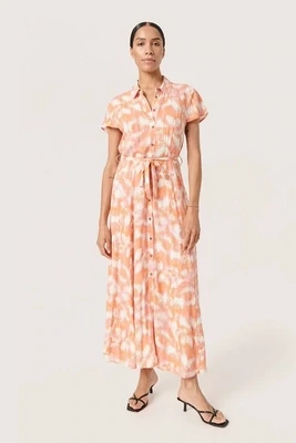 Soaked– Arjana Dress SS Maxi (Tangerine Diffusion)