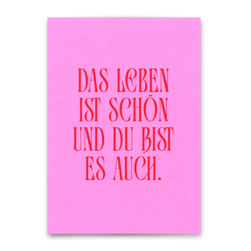 Postkarte - Das Leben ist schön
